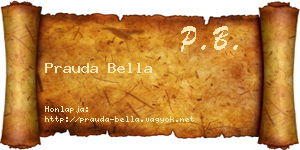 Prauda Bella névjegykártya